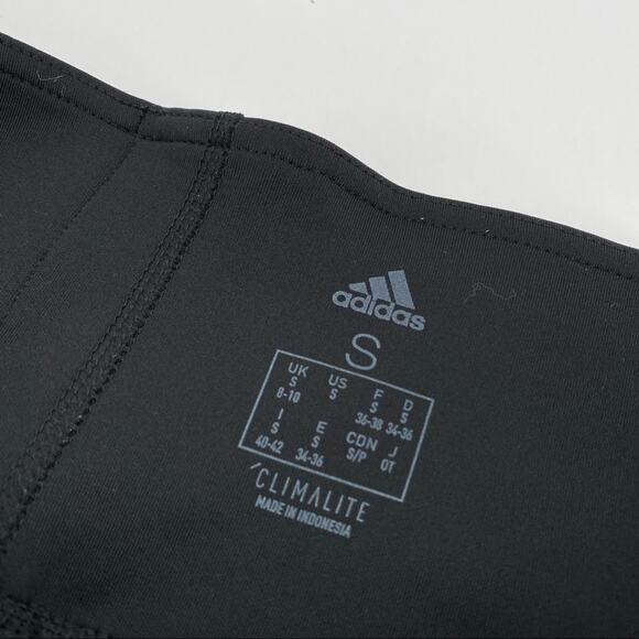 Women’s Adidas black white 3 stripe leggings size small - Picture 5 of 7